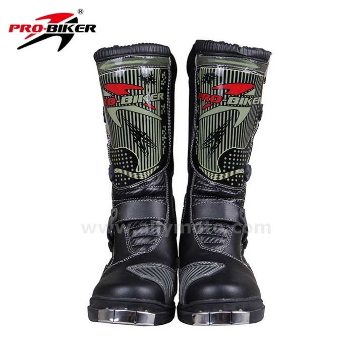 131 Pro-Biker Speed Bikers Men Boots Racing Motocross Off-Road Motorbike Breathable Mid-Calf Shoes